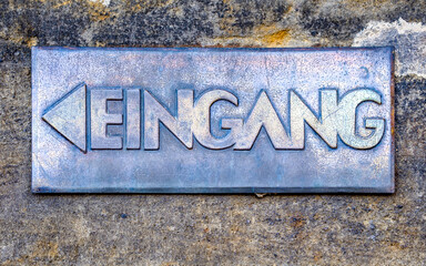 Fototapeta premium old entrance sign in germany