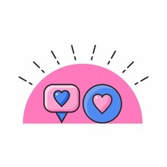 Simple love illustration. Easy to edit with vector file. Can use for all your graphic design content. Especially about Romance and love.