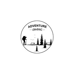 hiking mountain design vector illustration
