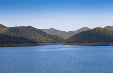 lake in the mountains in summer