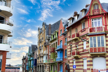maisons typiques de la ville de Mers-les-Bains en France