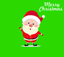 Merry Christmas! Santa Claus is waving