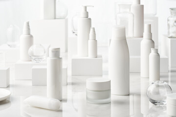 Composition of assorted skin care supplies