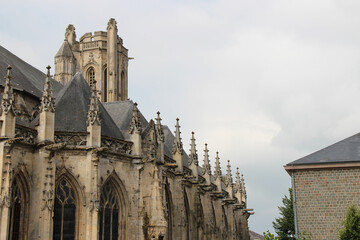 Fototapeta premium notre-dame church in saint-lô in normandy (france)