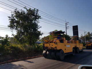 Construction of elevated bridges across Thailand intersections