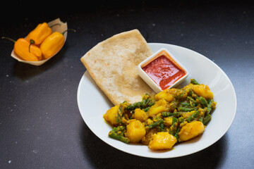 Colorful Indian sandwiches on a table