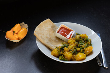 Colorful Indian sandwiches on a table