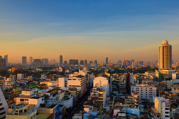 Morning time oldtown area in Bangkok