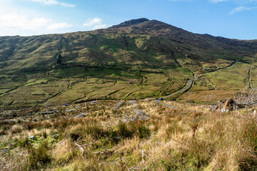 View of the bluestack mountains viewing towards Carnaween in Donegal - Ireland