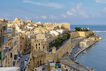 Fototapeta na wymiar Valletta, the Fortress City, is Malta's capital.