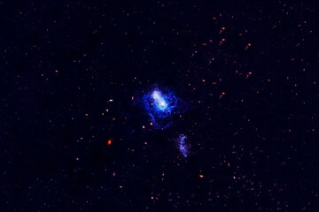 Blue galaxy in deep space. Elements of this image furnished by NASA