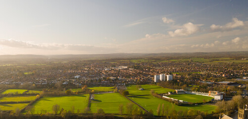 Farmland sat centre with buildings flowing around it