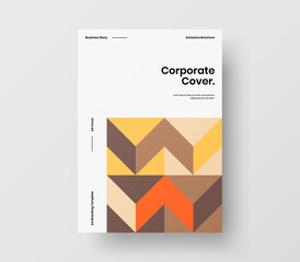 Abstract corporate identity report cover. Geometric vector business presentation design layout. Amazing company illustration brochure template.