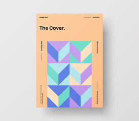 Abstract corporate identity report cover. Geometric vector business presentation design layout. Amazing company illustration brochure template.