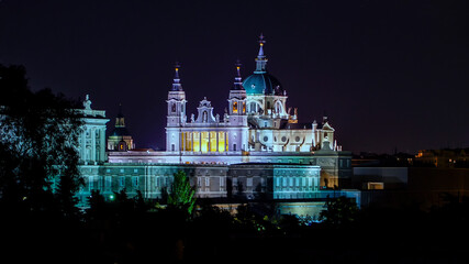 Obraz premium Almudena Cathedral in Madrid, Spain