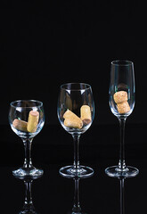 elegant glasses for drinks with stoppers