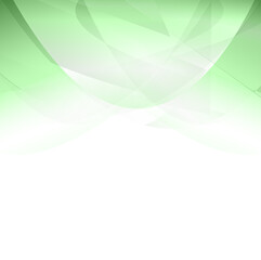 Fototapeta premium Green abstract curve background with copy space. Modern smooth background. Design template for cover. Wavy concept for brochure and space for white text. Smooth vector background