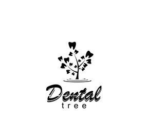 Dental  tree logo design template