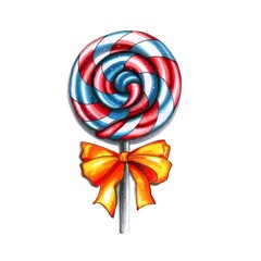 Illustration of a striped candy