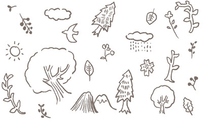 pland vector illust of hand drawn