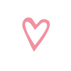 Doodle heart for Valentine's Day. Hand drawn style