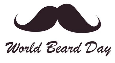 World Beard Day. Types of Beard on the Day of the Beard. Mustache Day. Flat Vector Illustration