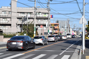 Railroad crossing congestion in Japan