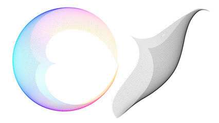 Design elements. Ring circle elegant frame border. Abstract Circular logo element on white background isolated. Creative art