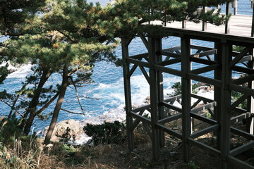 Fototapeta na wymiar 碁石海岸の展望台
