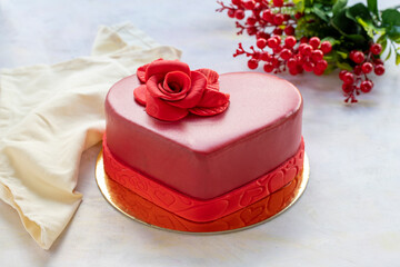 heart shaped cake - for lovers