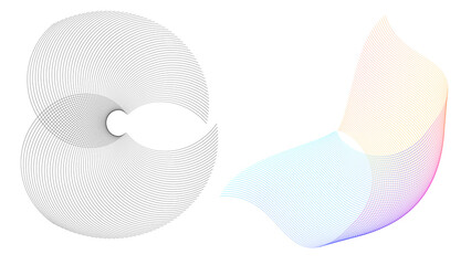 Design elements. Ring circle elegant frame border. Abstract Circular logo element on white background isolated. Creative art