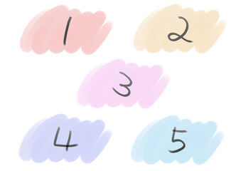 手書きの数字のイラスト素材
