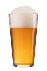 glass of beer isolated on white