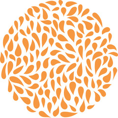 Abstract vector geometric pattern. Citrus, orange, tangerine.