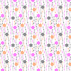 flower and dot line pattern