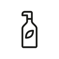 Flavored syrup isolated icon, coffee syrup bottle outline vector icon with editable stroke