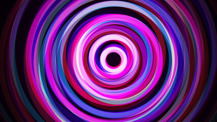Abstract background concept with vibrant light intersecting pink blue circle lines