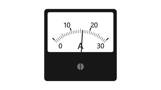 Flat Moving iron ammeter isolated