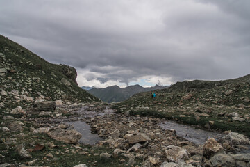 tourists in the mountains