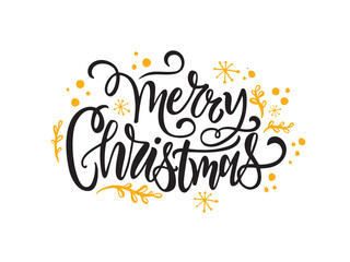 Christmas time vector text. Calligraphic Lettering design card template. Calligraphic handmade lettering.