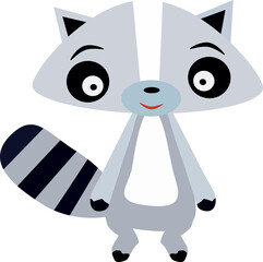 cute animal raccoon gargle,toy for children,vector illustration isolate on white © Юлия Олейник