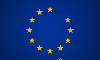 Brexit. The flag of the European Union without a single star. EU flag without UK. The United Kingdom of Great Britain and Northern Ireland country withdrew from Europe. Recent events in the world