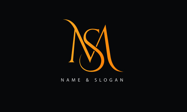 MS, SM, M, S abstract letters logo monogram