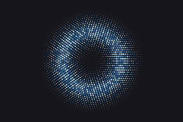 Dots, circle. halftone. Vector design element, template.