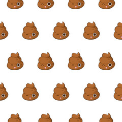 Fun background with cartoon poo emoji.