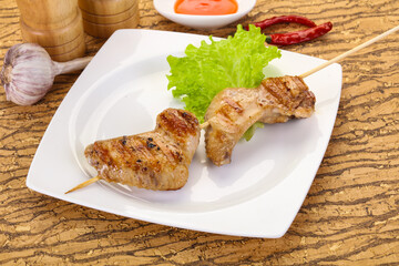 Chicken wings skewer