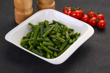 Green beans in the bowl