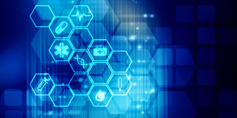 2D illustration medical structure background
