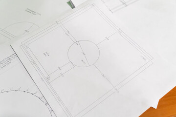 Layout diagram of the drawing of a stretch ceiling close-up.