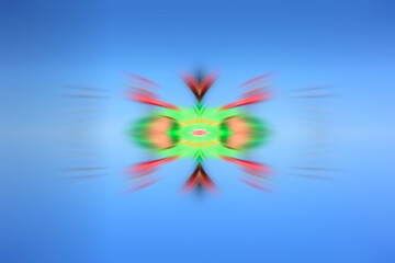 Fototapeta na wymiar radial color pattern, closeup of photo